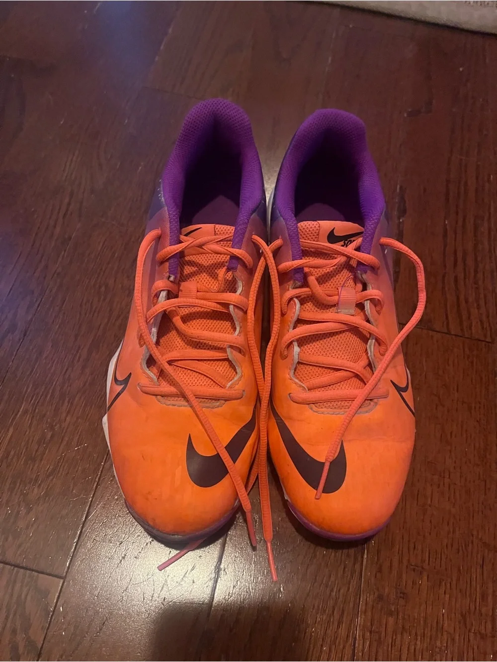 Nike Kids' Orange and Purple Softball cleats
